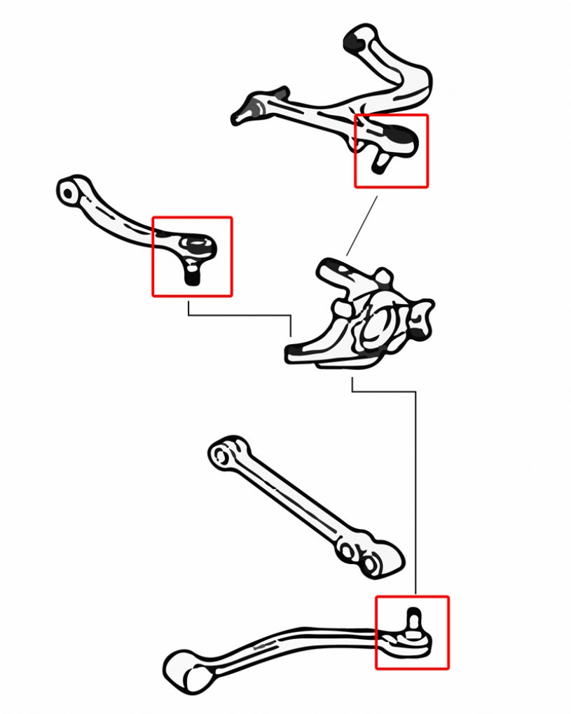 Megan Racing 7366 Megan Mitsubishi EVO 8/8 03-07 Rear Replacement Ball Joints Fits: Rear Upper Arm, Rear Toe Arm, Rear Traili
