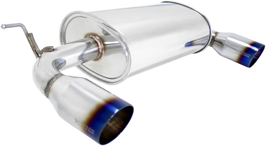 Megan Racing Axle Back Exhaust, BMW F30 335i 4 Dr 2012+, Dual Burnt Roll Tips
