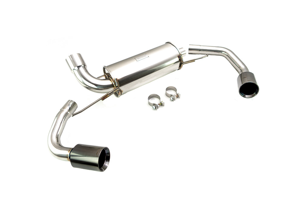 Megan Racing BMW 330i 2.0L i4 turbo Msport (G20) 19+ Supremo Axle Back Exhaust (Black Chrome Tip)