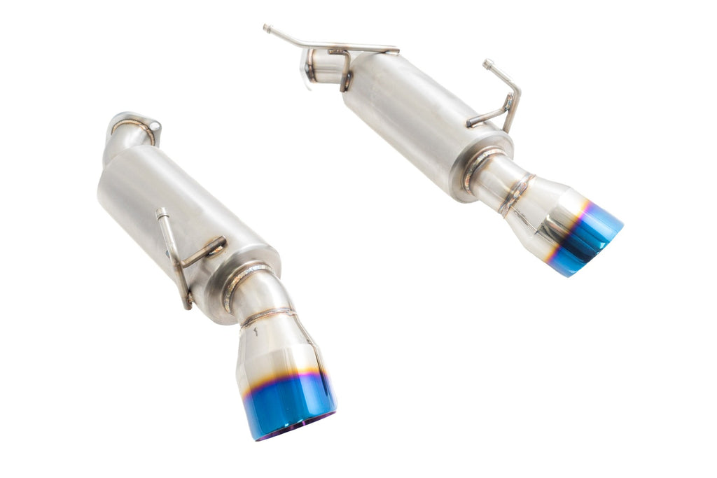 Megan Racing Infiniti G37 coupe 08-13 / Q60 14-15 Dual Canister Axleback Exhaust Blue Tips COUPE ONLY (EXC Convertible)