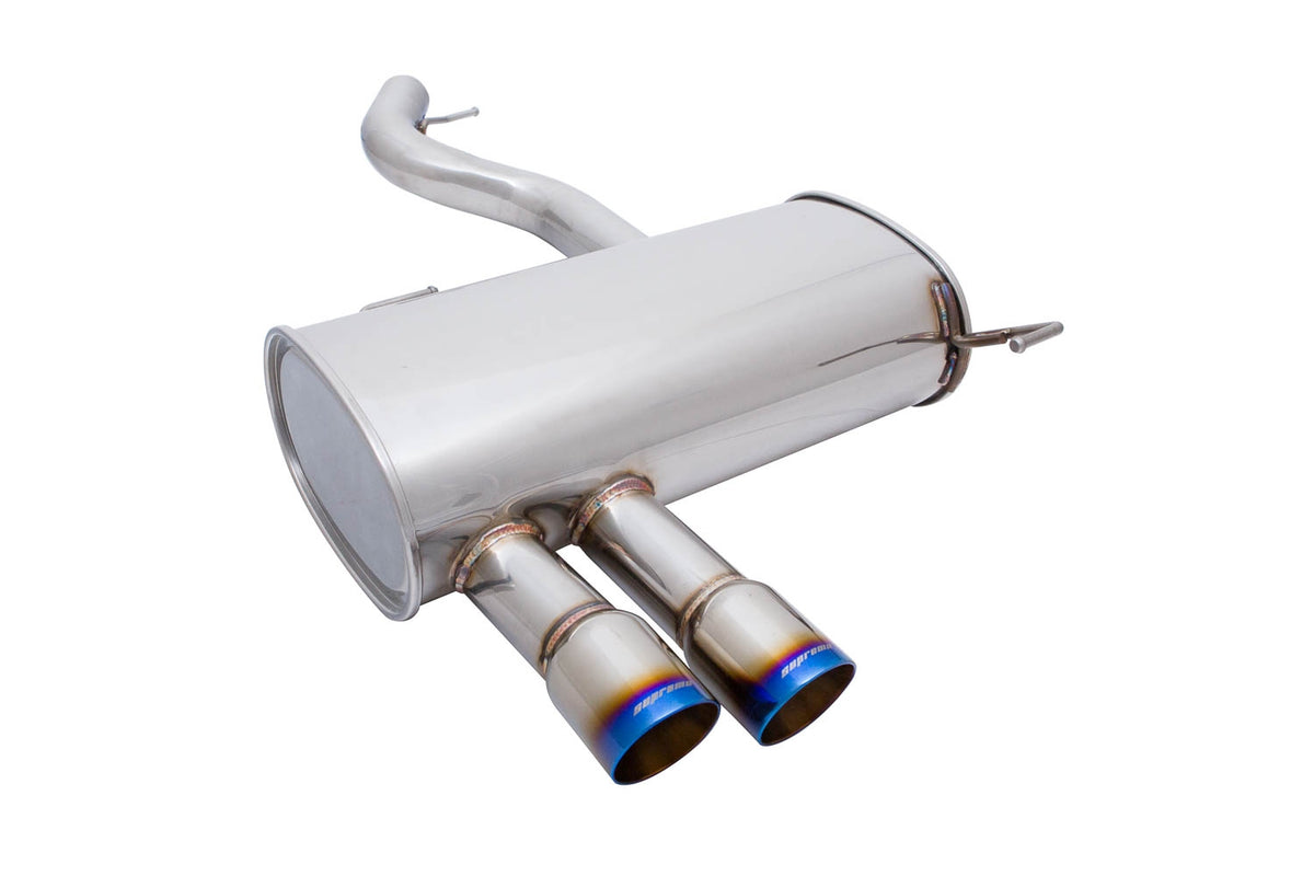 Megan Racing Axle Back Exhaust 2007-11 BMW E90 4 Dr/E92 2 Dr (328i only) Single w/ Blue Roll Tips