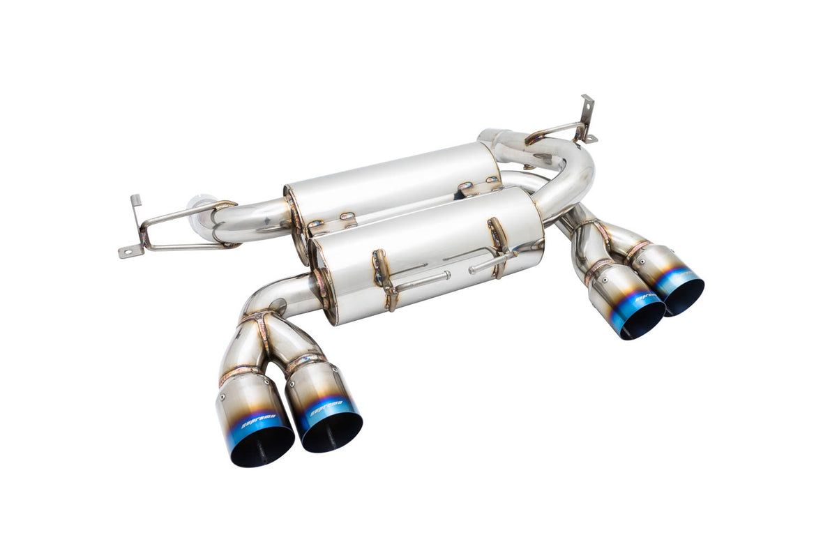 Megan Racing Axle Back Exhaust BMW M3 2008-2011, 4Door, Blue Titanium Tips