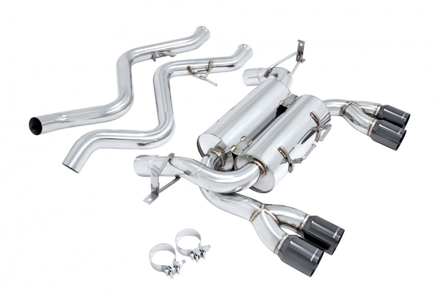 Megan Racing Axle Back Exhaust BMW M3 E92 2008-2013 (Do not fit E93 M3 Convertible), Black Chrome Tips