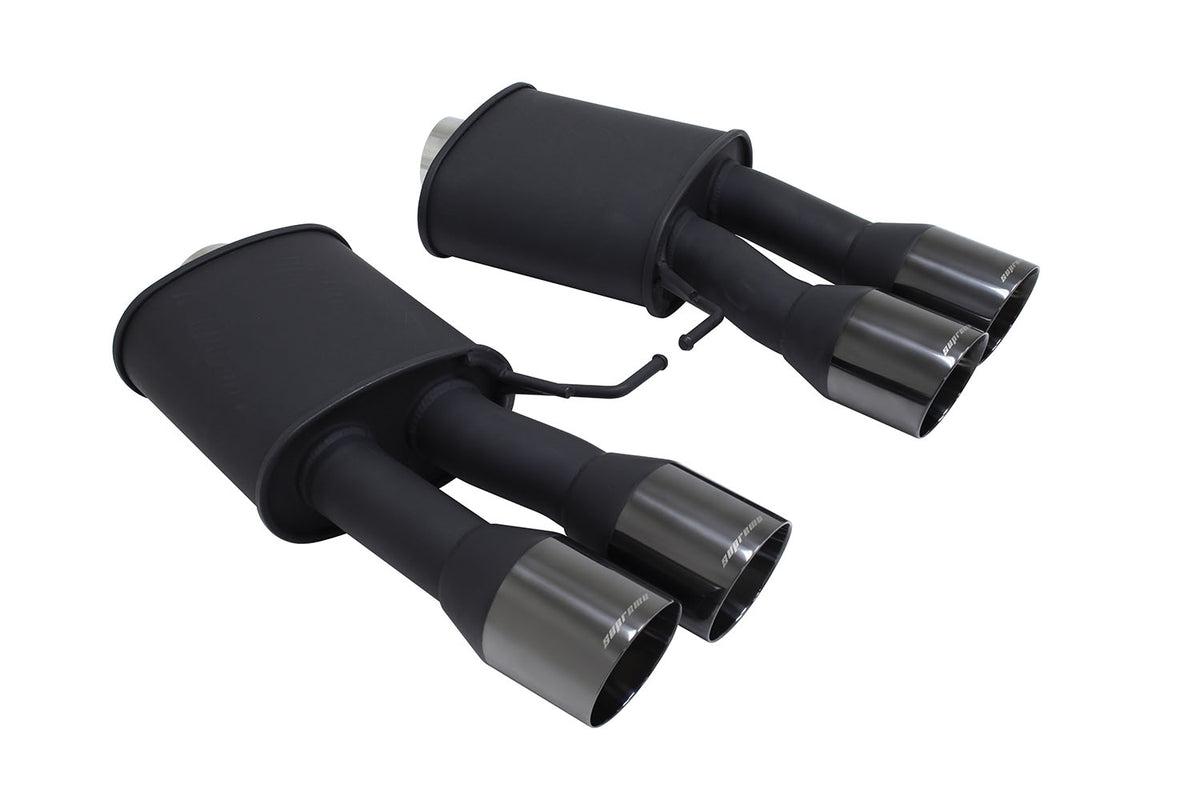 Megan Racing Axle Back Exhaust BMW M5 2011+, Black Chrome Tips