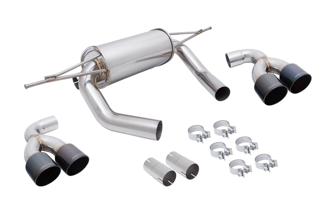 Megan Racing Axle Back Exhaust BMW M4 F82 2015+ Stainless Black Chrome Tips