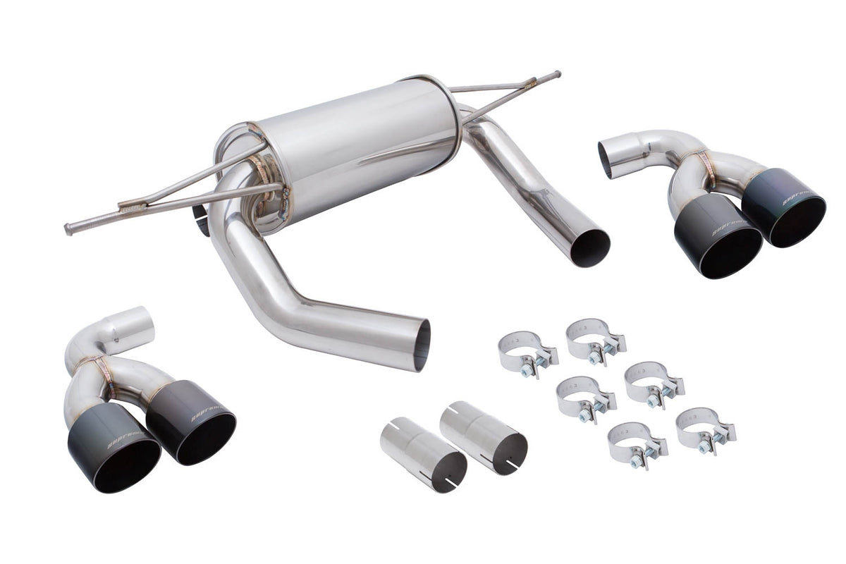 Megan Racing Axle Back Exhaust BMW M4 F82 2015+ Stainless Black Chrome Tips