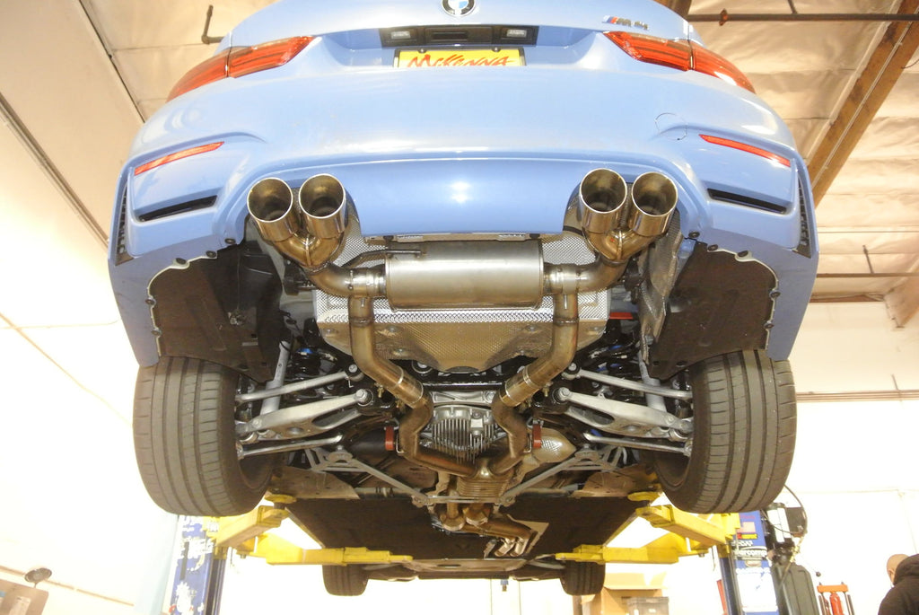 Megan Racing Axle Back Exhaust BMW M4 F82 2015+ Stainless Black Chrome Tips