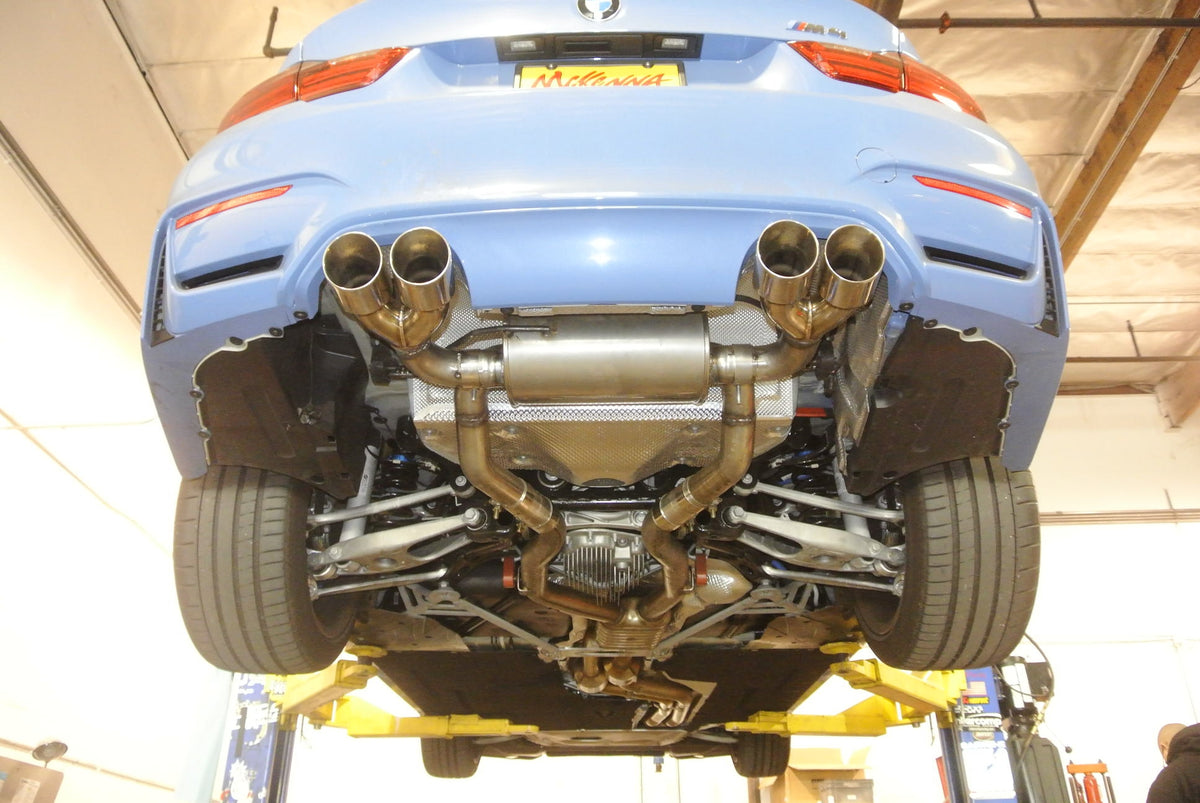Megan Racing Axle Back Exhaust BMW M4 F82 2015+ Stainless Black Chrome Tips