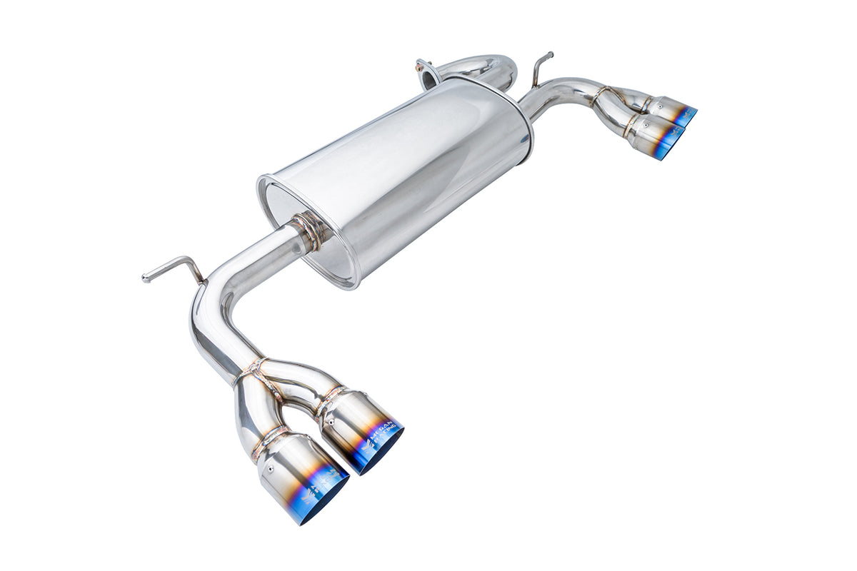 Megan Racing Axle Back Exhaust Genesis Coupe 10-12 4/6 CYL 2.5" inlet quad 3" Burn Ti-tips