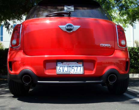 Megan Racing Axle Back Exhaust Mini Cooper Countryman 11-16 Burnt Roll Tip, (Oversized Package)