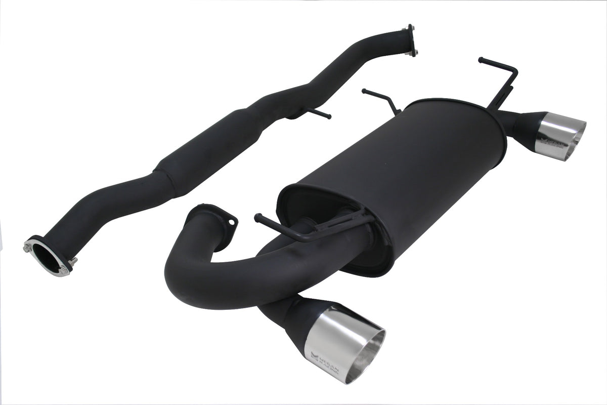 Megan Racing Series Cat-back Exhaust System, Nissan 350Z/G35, Black, Dual 4" Stainless Tips