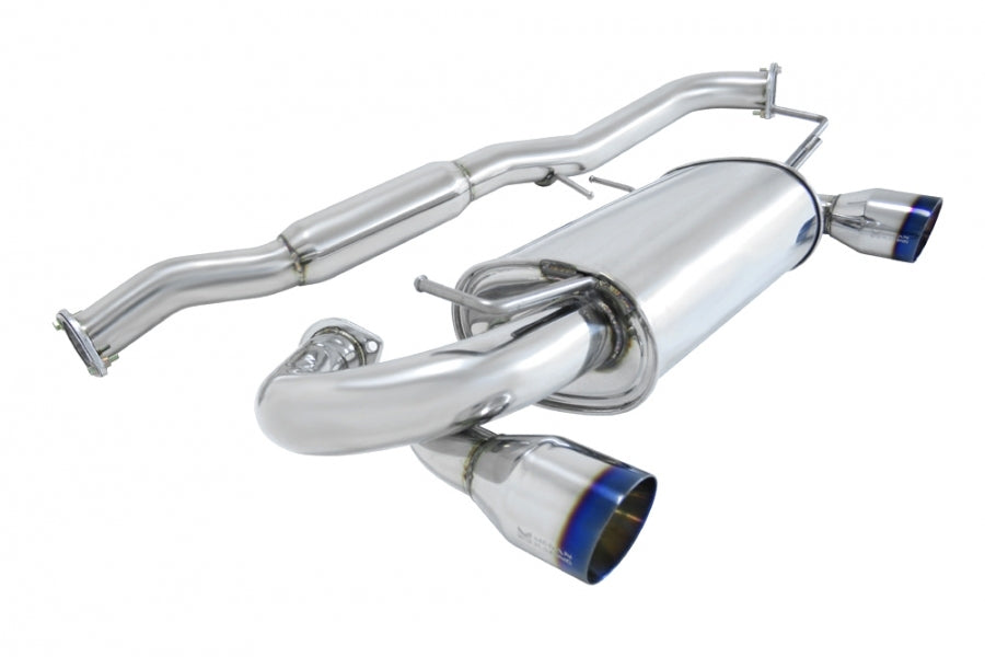 Megan Racing Stainless Steel Cat-back Exhaust System, Nissan 350Z/G35, Dual 4" Burnt Roll Tips