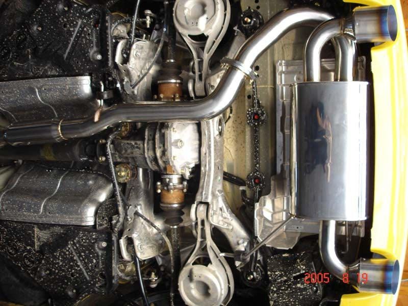 Megan Racing Stainless Steel Cat-back Exhaust System, Nissan 350Z/G35, Dual 4" Burnt Roll Tips