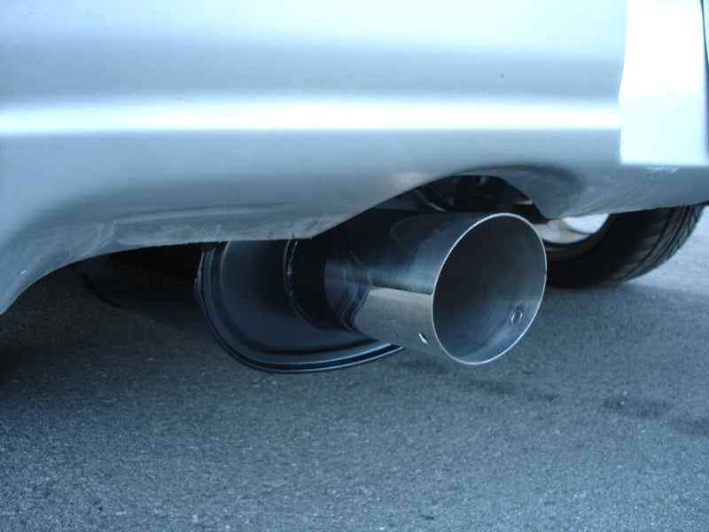 Megan Racing Stainless Steel Cat-back Exhaust System, WRX STI 02-06, OEB 3 Pipe Black w/polish 4" Tip with 2.5" adapter