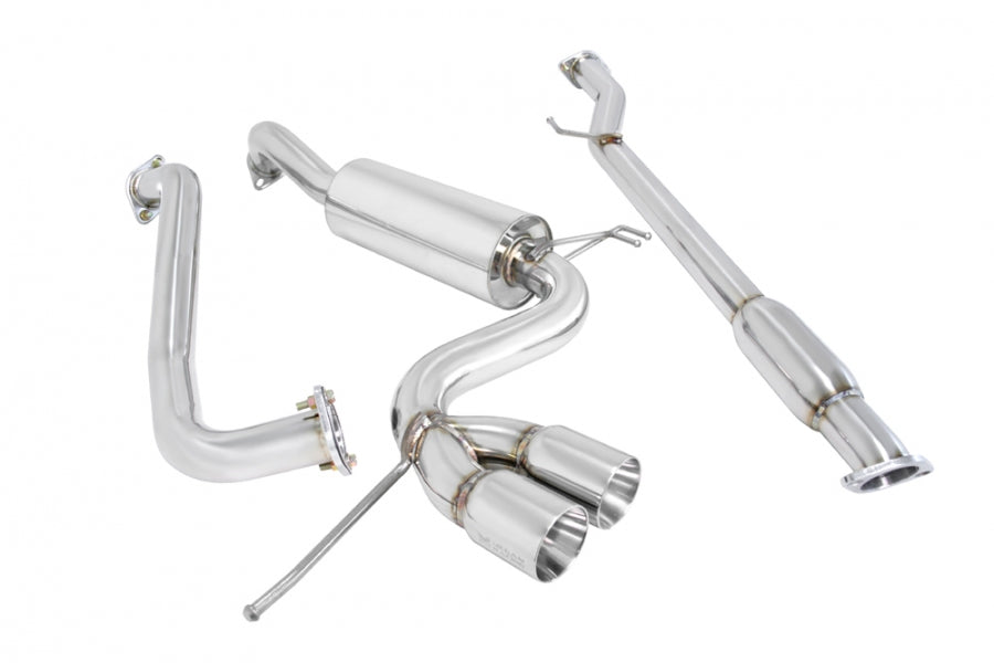 Megan Racing Catback Exhaust Dual Stainless, Hyundai Veloster 2012-2018 Type2 Stainless Rolled Tips (NON TURBO ONLY)