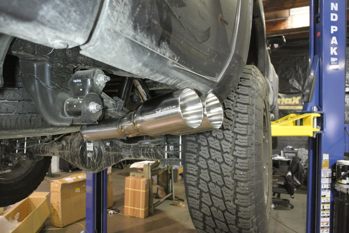 Megan Racing Cat-Back OE-RS Toyota Tacoma 16+ Stainless Dual Tip side exit