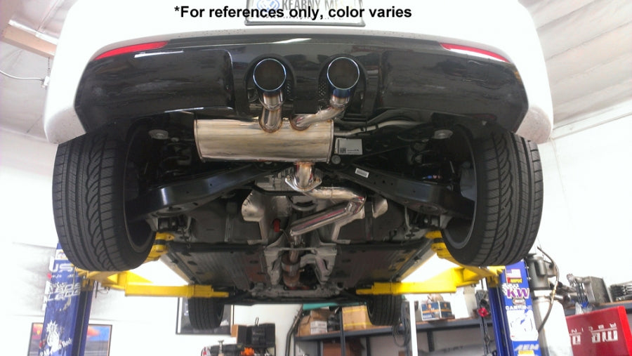 Megan Racing Cat-Back VW Golf R (MK6) Only 12-13 Turbo Type, Exhaust Burnt Stainless Rolled Tips MUST TRIM BOX