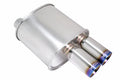 Megan Racing Universal muffler 2.5" Pipe 3" Dual Stainless Roll Tips (offset piping) (MR-MU-FRT-2-VO)