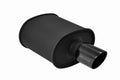 Megan Racing Universal muffler Black Coated Muffler 3" Inlet with 3.5" Black Chrome Tip