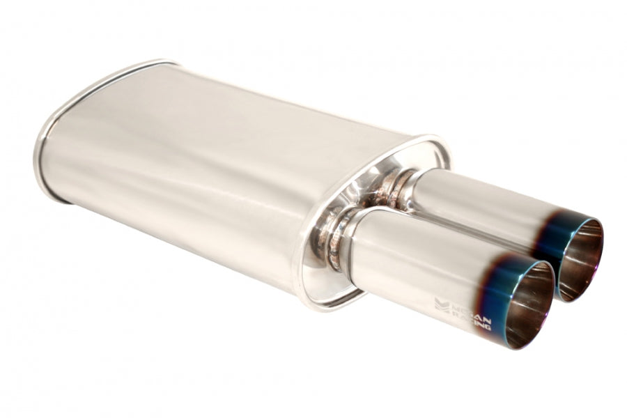 Megan Racing Universal muffler 2.5" piping, Dual 3" Burn Tips