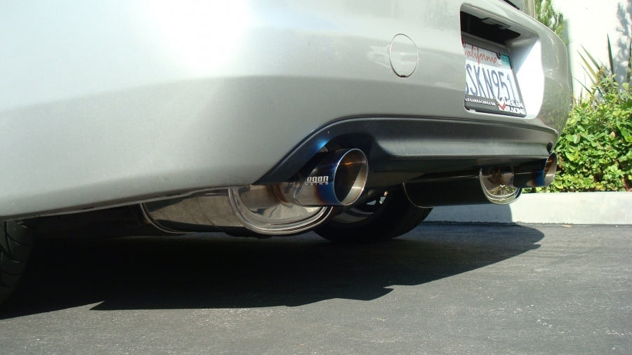 Megan Racing Universal Muffler, rolled blue tip, 3.0" Piping