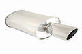 Megan Racing 2.5" Inlet 4.5"x3" SINGLE Oval Stainless Steel Tip