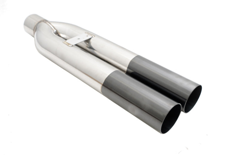 Megan Racing Universal Muffler Delete Dual 3" Black Chrome Straight Tips