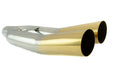 Megan Racing universal muffler delete tips Dual 3" angled design Gold