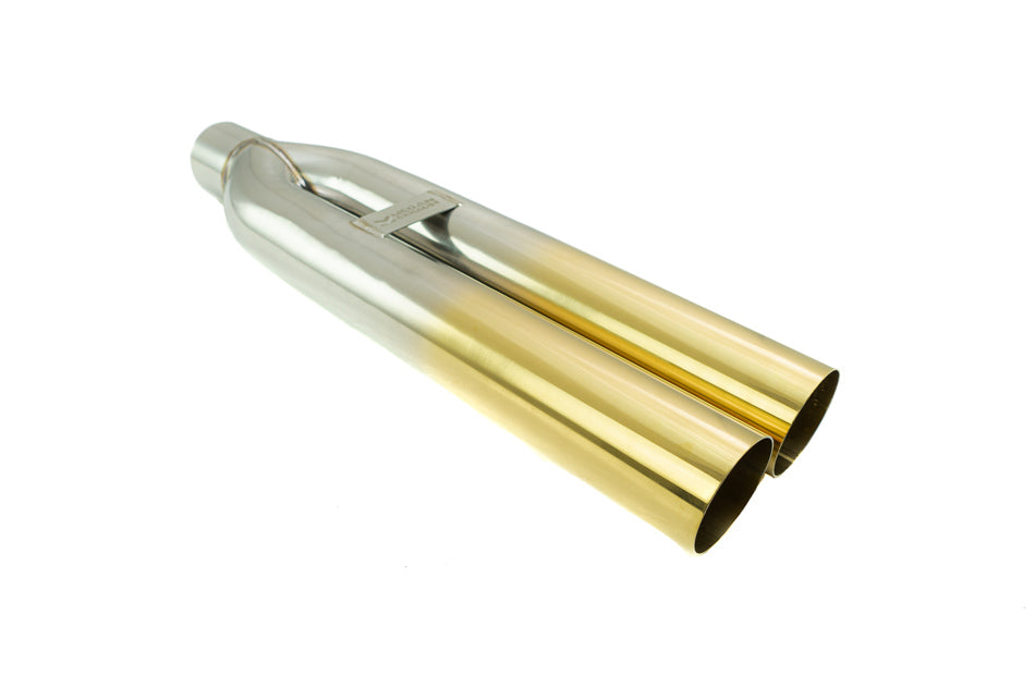 Megan Racing universal muffler delete tips Dual 3" Straight design Gold