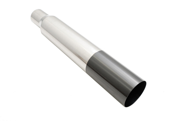 Megan Racing Universal Muffler Delete Single 3" to 4" Black Chrome Straight Tip