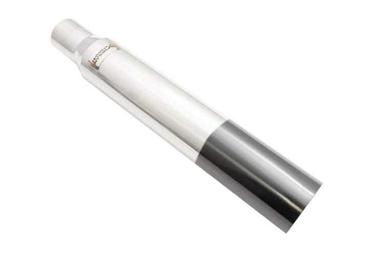 Megan Racing Universal Muffler Delete Single 3" to 4" Black Chrome Straight Tip
