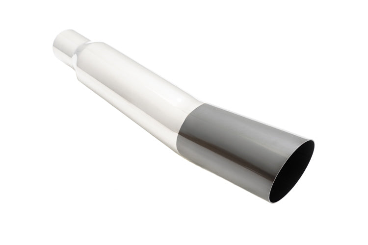 Megan Racing Universal Muffler Delete Single 3" to 4" Black Chrome Angled Tip