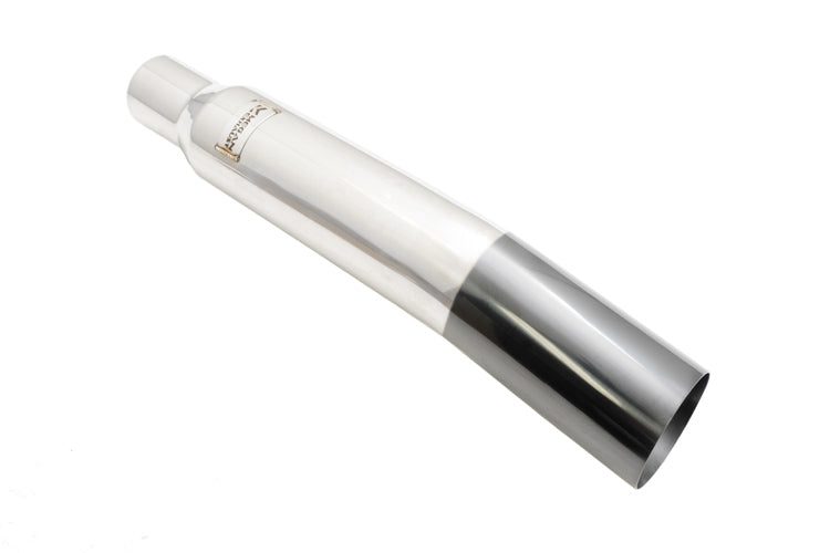 Megan Racing Universal Muffler Delete Single 3" to 4" Black Chrome Angled Tip