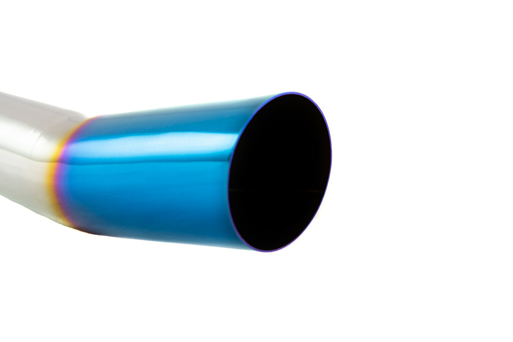 Megan Racing Universal Muffler Delete Single 4" Burnt Blue Angled Tip