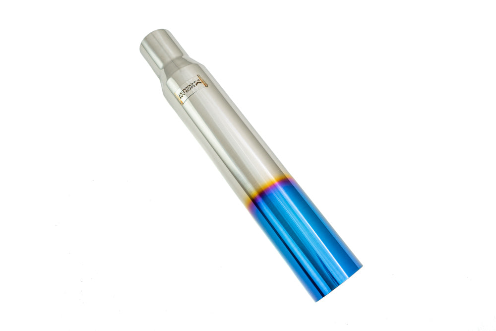 Megan Racing Universal Muffler Delete Single 4" Burnt Blue Tip