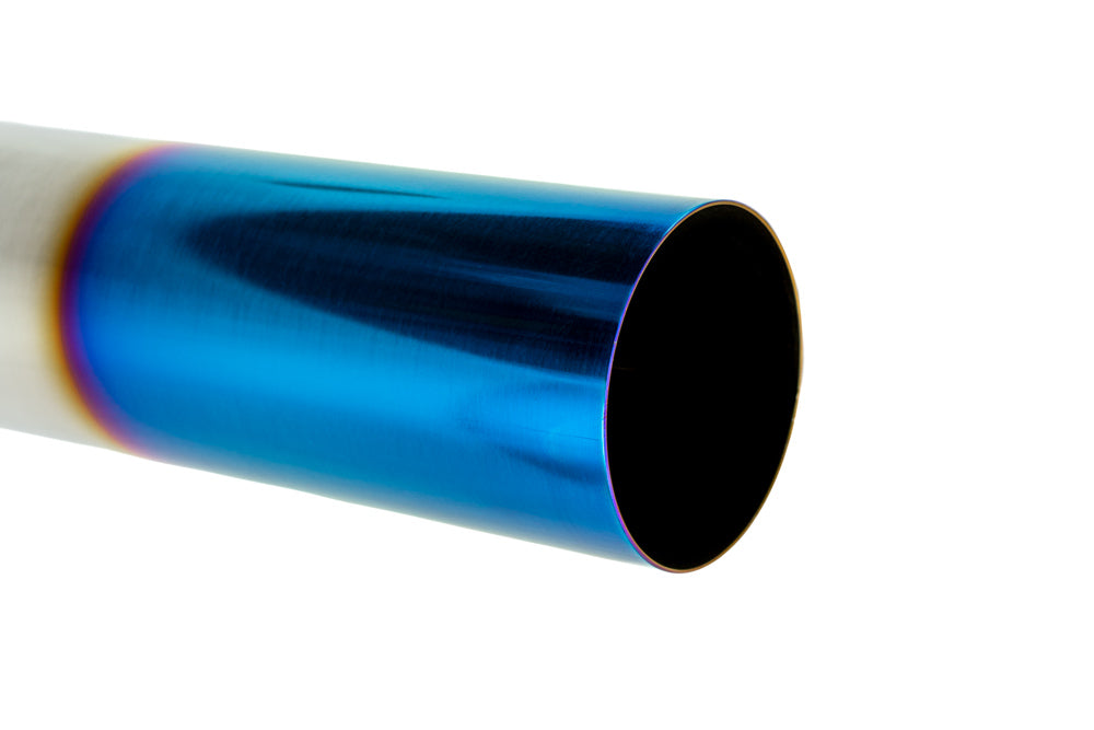 Megan Racing Universal Muffler Delete Single 4" Burnt Blue Tip
