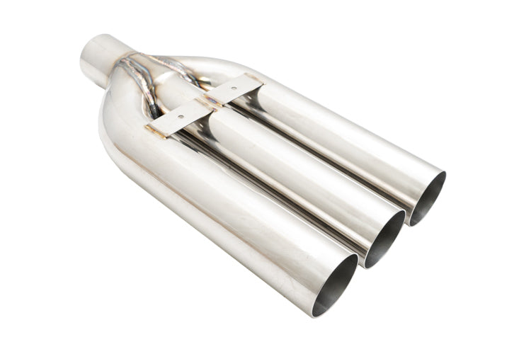 Megan Racing Universal Muffler Delete Triple 3" Stainless Straight Tips