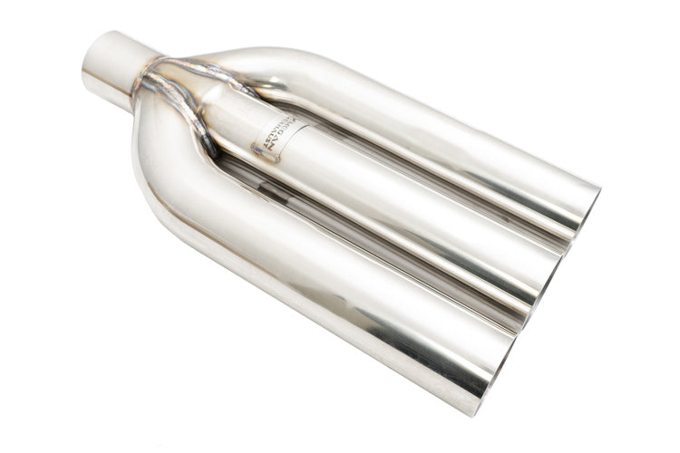 Megan Racing Universal Muffler Delete Triple 3" Stainless Straight Tips
