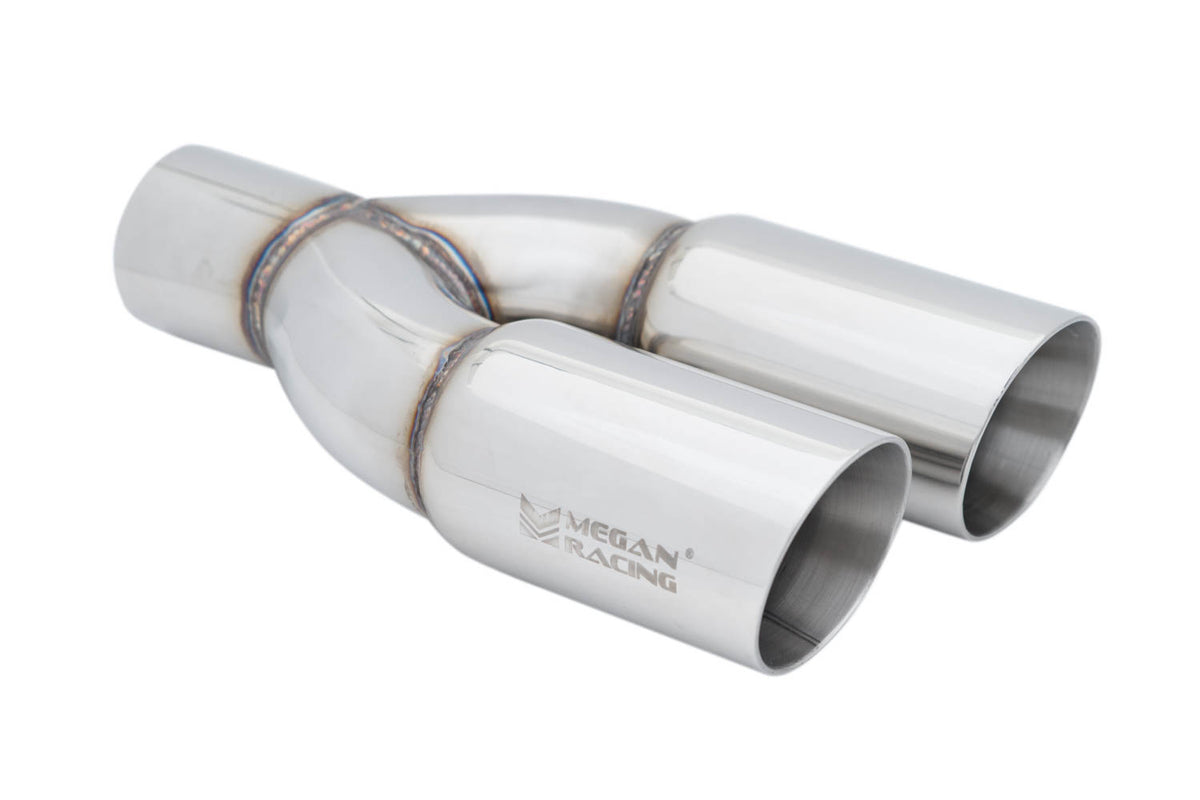 Megan Racing universal Stainless Twin Roll 3" Tips (Driver Side) (Tips only)