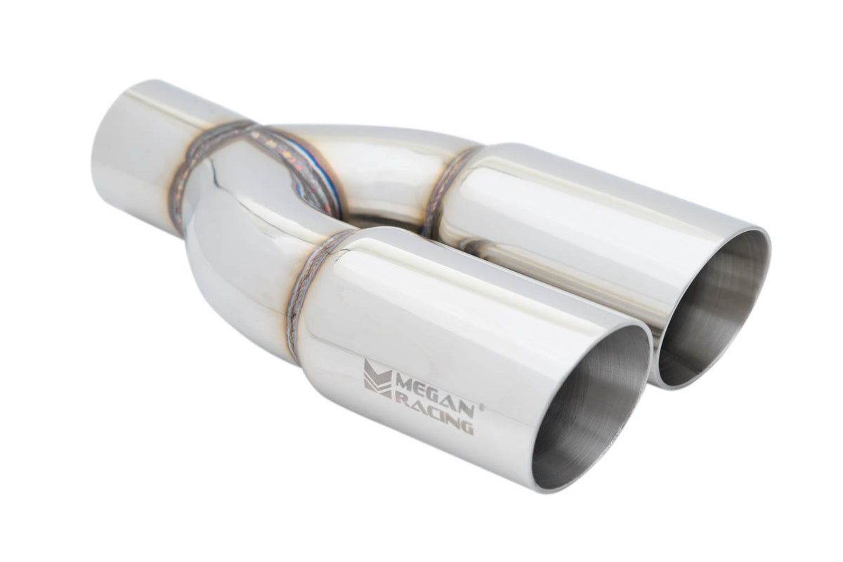 Megan Racing universal Stainless Twin Roll 3" Tips (Passenger Side) (Tips only)