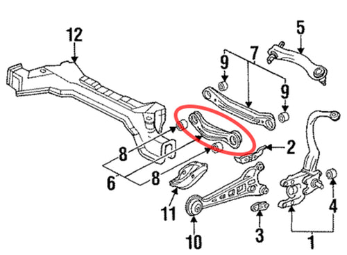 Megan Racing 90-97 Accord Rear Lower Front (toe) Link
