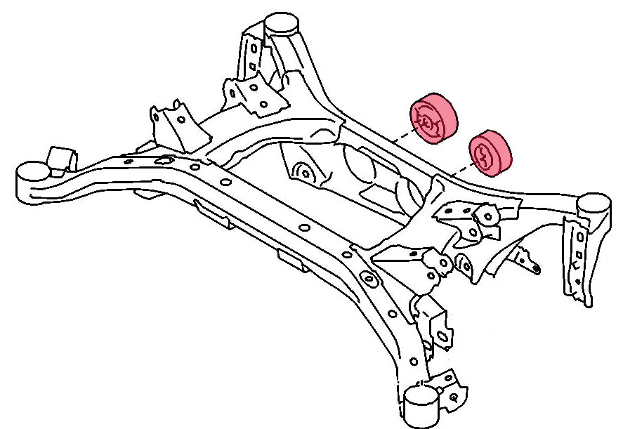 Megan Racing FR-S BRZ 13-21/22+ / Toyota 86 17-21/22+ Rear Diff Bushing (install on frame) Harden Rubber 2 pcs