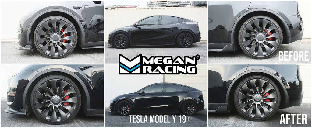 Megan Racing Tesla Model Y 19-25 AWD / Model Y 26+ Performance Model Require Suspension Cancel kit / Model 3 17+ AWD