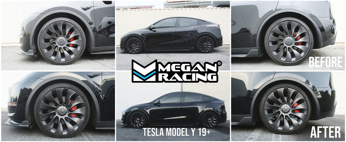 Megan Racing Tesla Model Y 19-25 AWD / Model Y 26+ Performance Model Require Suspension Cancel kit / Model 3 17+ AWD