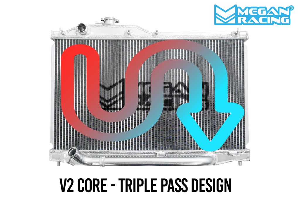 Megan Racing Honda S2000 00-09 V2 Radiator (Triple Pass)